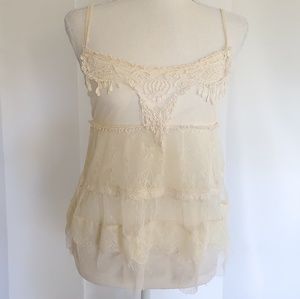 American Rag Cream Lace Tank Top